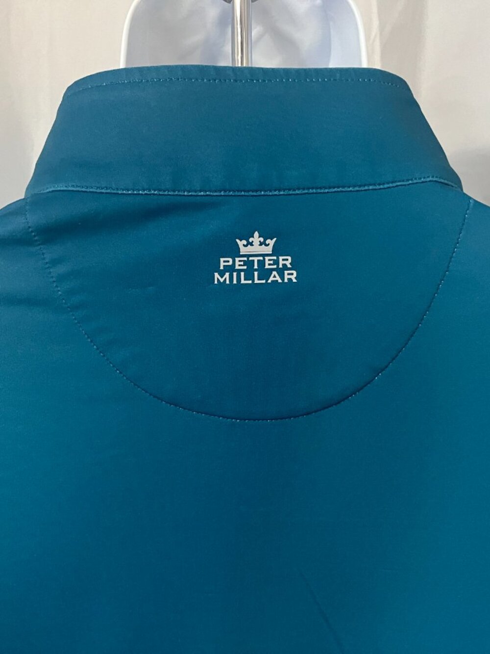 ⛳ Peter Millar Crown Sport Men's Teal Blue 1/4 Zip Golf Jacket XL 🏌️